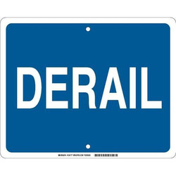 Brady Railroad Sign,12 in x 15 in,Blue,English 134177