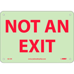 Glo-Brite Not An Exit Sign - Rigid Plastic