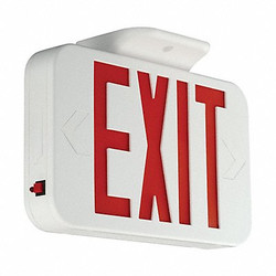 Compass LED Lighted Exit Sign,Wht,Plastic,7-1/5" CERG