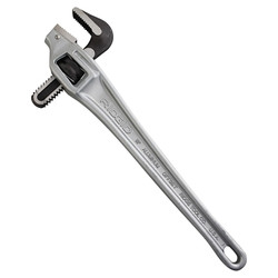 Offset Pipe Wrench, 18 in, Alloy Steel Jaw