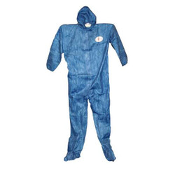 Viroguard Hooded Coverall w/Boots,Blue,L,PK25 2404-L