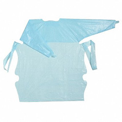 Polyco Isolation Gown,L,Blue,Polyethylene,PK100  11510