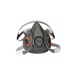 3m Half Mask Respirator,Elastomer,Gray 6300