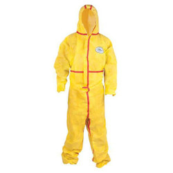 Chemsplash Hooded Coverall,Open,Yellow,M,PK6  7015YT-M