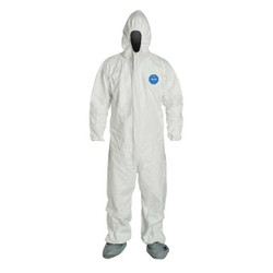 Dupont Hooded Coveralls,L,Wht,Tyvek(R) 400,PK25 TY122SWHLG002500