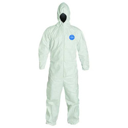 Dupont Hooded Coveralls,2XL,Wht,Tyvek 400,PK25  TY127SWH2X002500