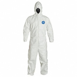 Dupont Hooded Coveralls,3XL,Wht,Tyvek 400,PK25 TY127SWH3X002500