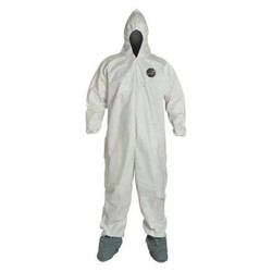 Dupont Hooded Coveralls,L,Wht,ProShield 60,PK25 NG122SWHLG002500