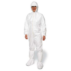 Dupont Coveralls,XL,Wht,Tyvek IsoClean,PK25 IC180SWHXL002500