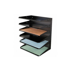 Sim Supply Desk Organizer,Letter,6 Compartment,Blk  1AYE9