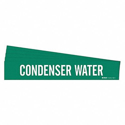 Brady Pipe Marker,Condenser Water,PK5 7067-1-PK