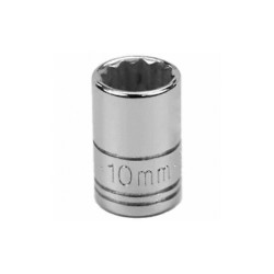 Sk Professional Tools Socket, Steel, Chrome, 10 mm 43709