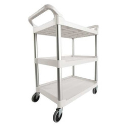 Rubbermaid Commercial Utility Cart,200 lb. Load Cap.,Plastic FG342488OWHT