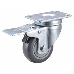 Sim Supply Standard Plate Caster,Swivel,250 lb.  2G029