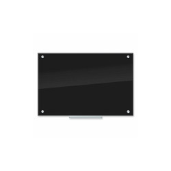 U Brands Black Glass Dry Erase Board, 35 x 23, Black Surface 170U00-01