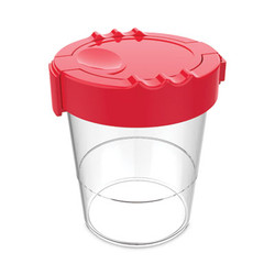 deflecto® Antimicrobial No Spill Paint Cup, 3.46 w x 3.93 h, Red 39515RED