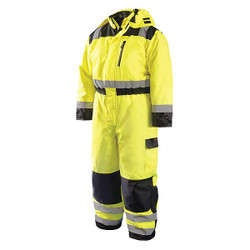 Occunomix Coverall,Unisex,M,Yellow,Polyester LUX-WCVL-YM