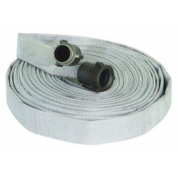 Forest-Lite Fire Hose,50 ft,White,Polyester G55H1F50P