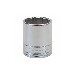 Sk Professional Tools Socket, Steel, Chrome, 28 mm  40328