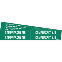 Brady Pipe Marker,White,Compressed Air,PK5 7059-4-PK