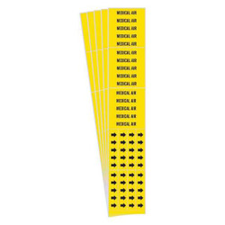 Brady Pipe Marker,Black,Medical Air,PK5 7184-3C-PK