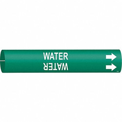 Brady Pipe Marker,Water,2 in H,2 in W 4155-C