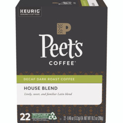 Peet\\'s Coffee & Tea® House Blend Decaf  K-Cups, 22/Box 6544