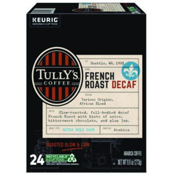Tully\\'s Coffee® French Roast Decaf Coffee K-Cups, 24/box 5000330024