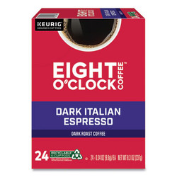 Eight O\\'Clock Dark Italian Espresso Coffee K-Cups, 24/Box 6408