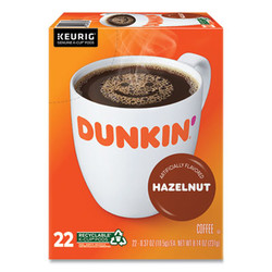 Dunkin Donuts® K-Cup Pods, Hazelnut, 22/box 881334012705