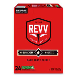 revv® No Surrender K-Cup, Dark Roast, K-Cup, 24/box 5000355485