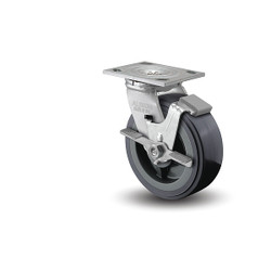 Albion Plate Caster,Swivel,Polyurethane,7 1/4"H 16XA06201SFBA