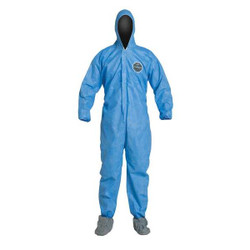 Dupont Hooded Coveralls,3XL,Blue,SMS,PK25 PB122SBU3X002500