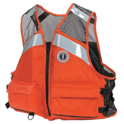 Mustang Survival Life Jacket,S/M,15.5lb,Foam,Orange MV1254T1-2-S/M-216