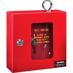 Global Industrial Emergency Key Box 6-1/4""W x 2""D x 6-7/8""H Keyed Differently