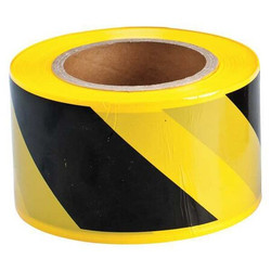 Brady Barricade Tape,Black/Yellw,500 ft L,3 in  91238