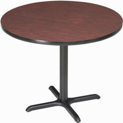 Interion 36"" Round Bar Height Restaurant Table Mahogany