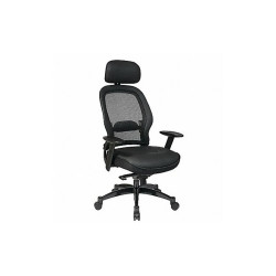 Office Star Manager Chair,Leather,Blk,20-22" Seat Ht 27008