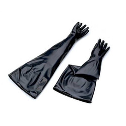 Honeywell Glovebox Glove,Black,White,10 1/2,PR 8N3032A/10H