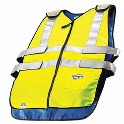 Techniche Cooling Vest,Hi-Vis Lime,2 to 3 hr.,L/XL 6626-HVL/XL