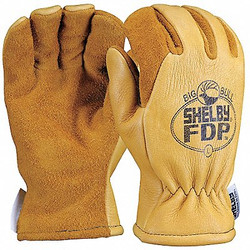 Shelby Firefighters Gloves,L,Lthr,PR 5282G L