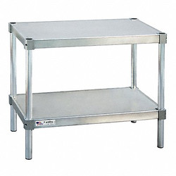 New Age Fixed Work Table,Aluminum,18"D, 24"H 21836ES24P