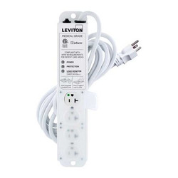 Leviton Outlet Strip,20 A,15 ft Cord L,4 Outlets 53C4M-2S5