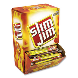 Slim Jim® Beef Jerky Meat Sticks Original, 0.28 oz Stick, 120 Sticks/Box 36215