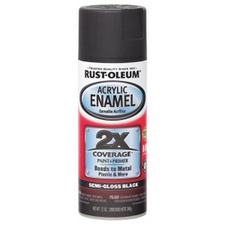 Rust-Oleum Auto Body Paint/Primer,Black,Semi-Gloss 271915