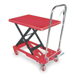 Dayton Scissor Lift Cart,400 lb.,Steel,Fixed 3KR46
