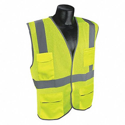 Condor High Visibility Vest,Yllw/Green,4XL/5XL 53YM23
