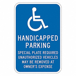 Lyle ADA Handicapped Parking Sign,18" x 12" T1-2079-HI_12x18