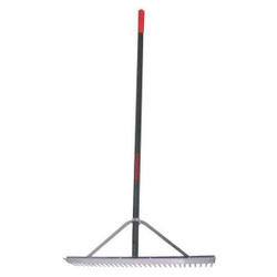 Razor-Back Landscape Rake,30 in. W,Aluminum Handle 63137GR