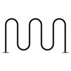 Madrax Bike Rack,Black Color,7 Cap.,64" W QS-WP36-7-SF-B